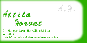 attila horvat business card